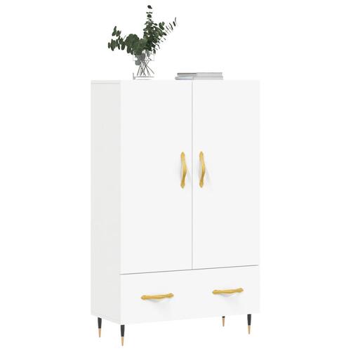 Skab 69,5x31x115 cm konstrueret træ hvid