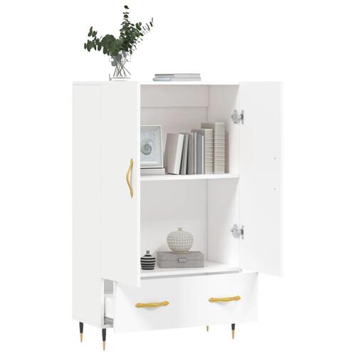 Skab 69,5x31x115 cm konstrueret træ hvid