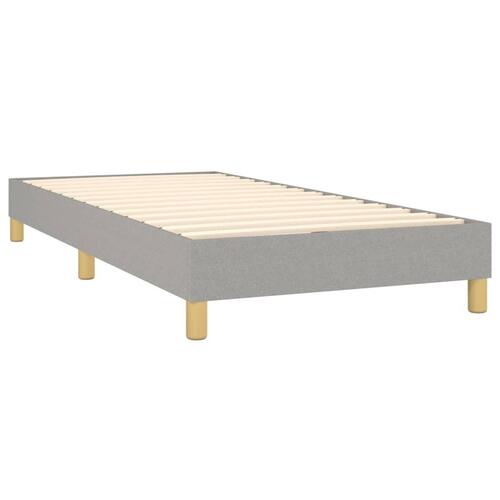 Sengeramme uden madras Lysegrå 90x200 cm Stof