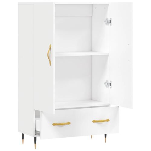 Skab 69,5x31x115 cm konstrueret træ hvid
