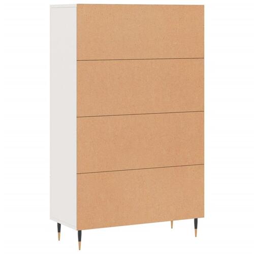 Skab 69,5x31x115 cm konstrueret træ hvid