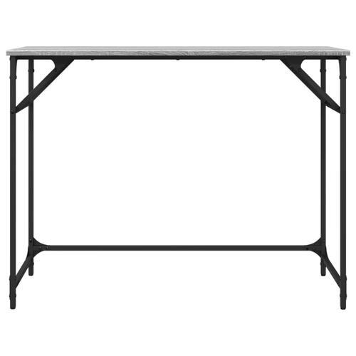 Skrivebord 100x45x76 cm konstrueret træ og stål grå sonoma-eg