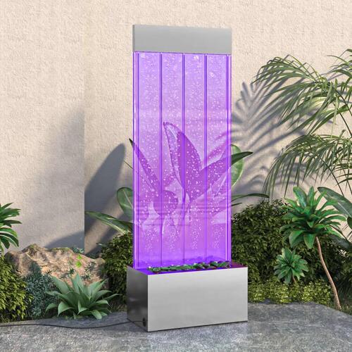 151400 boblesøjle med RGB LED'er 110 cm rustfrit stål og akryl