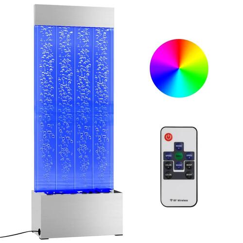 151400 boblesøjle med RGB LED'er 110 cm rustfrit stål og akryl