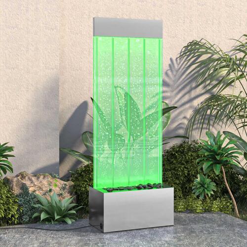 151400 boblesøjle med RGB LED'er 110 cm rustfrit stål og akryl