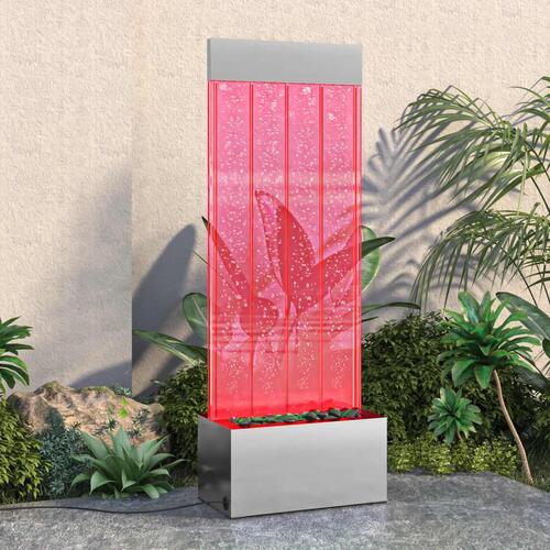 151400 boblesøjle med RGB LED'er 110 cm rustfrit stål og akryl