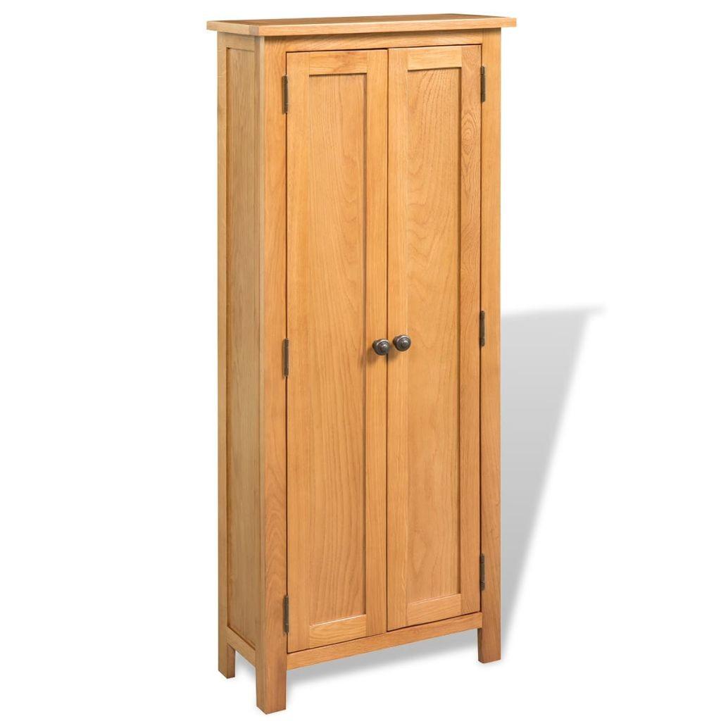 Opbevaringsskab 50x22x122 cm massivt egetræ