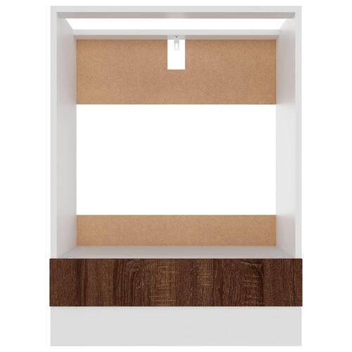 Ovnskab 60x46x81,5 cm konstrueret træ brun egetræsfarve