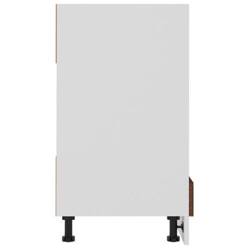Ovnskab 60x46x81,5 cm konstrueret træ brun egetræsfarve