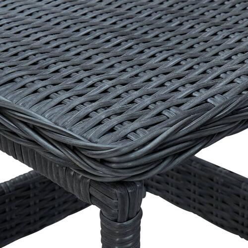 Havebord 45x45x46,5 cm polyrattan mørkegrå