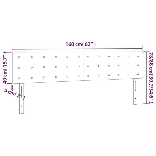 Sengegavle 2 stk. 80x5x78/88 cm kunstlæder cappuccinofarvet