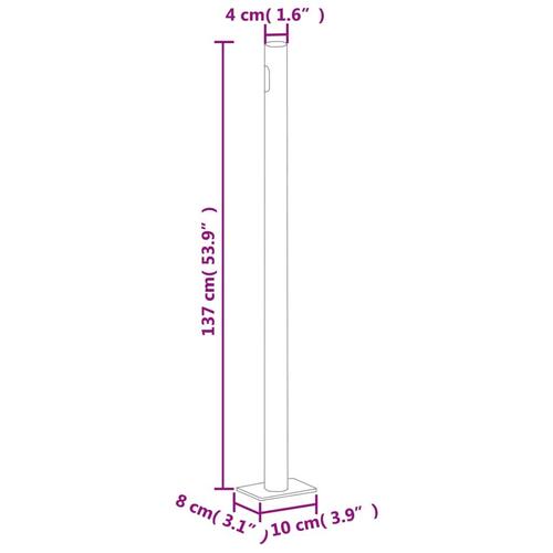 Sammenrullelig sidemarkise til terrassen 140x600 cm cremefarvet