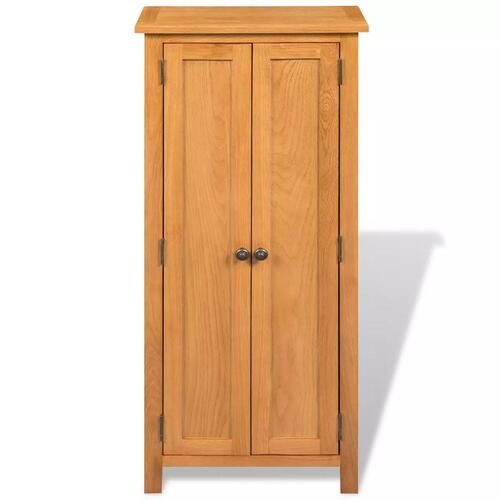 Opbevaringsskab 50x22x122 cm massivt egetræ