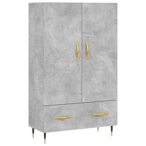 Skab 69,5x31x115 cm konstrueret træ betongrå