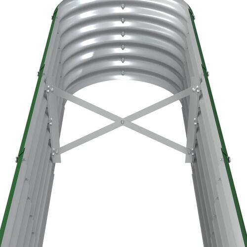 Plantekasse 260x40x36 cm pulverlakeret stål grøn
