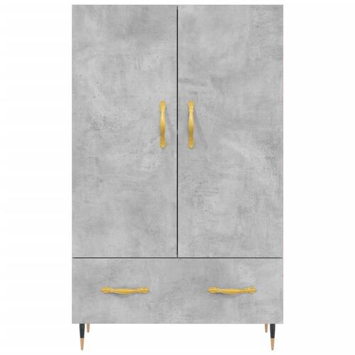 Skab 69,5x31x115 cm konstrueret træ betongrå