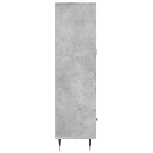 Skab 69,5x31x115 cm konstrueret træ betongrå