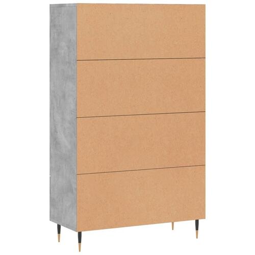 Skab 69,5x31x115 cm konstrueret træ betongrå
