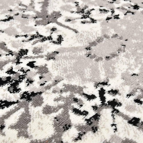 Gulvtæppe 160 x 230 cm PP grå og sort