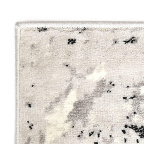 Gulvtæppe 160 x 230 cm PP grå og sort