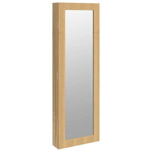 Væghængt smykkeskab med spejl 30x8,5x90 cm
