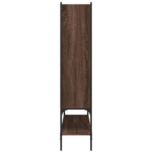 Bogreol 102x30x141,5 cm konstrueret træ brun egetræsfarve