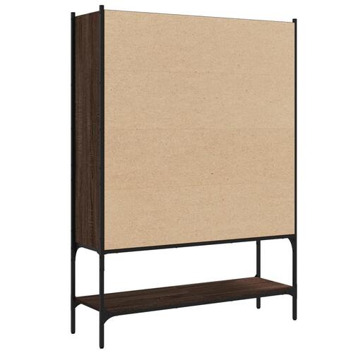 Bogreol 102x30x141,5 cm konstrueret træ brun egetræsfarve