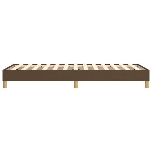 Boxspring sengeramme i stof - mørkebrun 90×200 cm