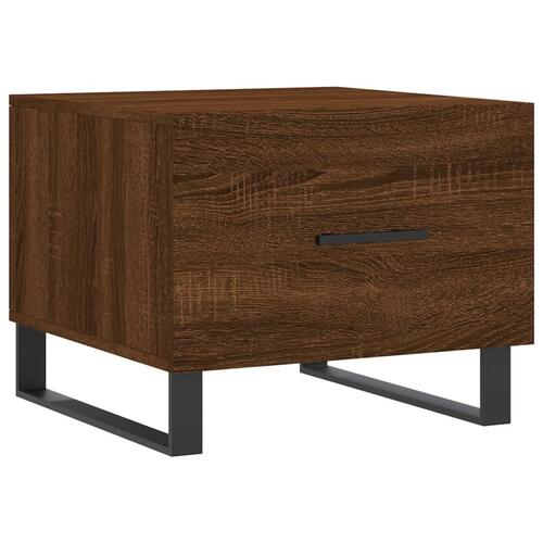 Sofabord 50x50x40 cm konstrueret træ brun egetræsfarve