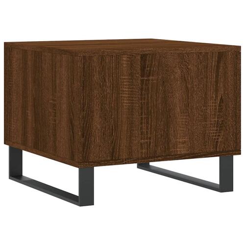 Sofabord 50x50x40 cm konstrueret træ brun egetræsfarve