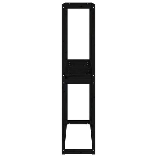 Dækreol 120x40x180 cm massivt fyrretræ sort