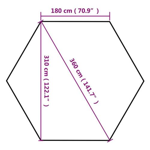 Pop op-havetelt med sidevægge 3,6x3,1 m 220 g/m² gråbrun