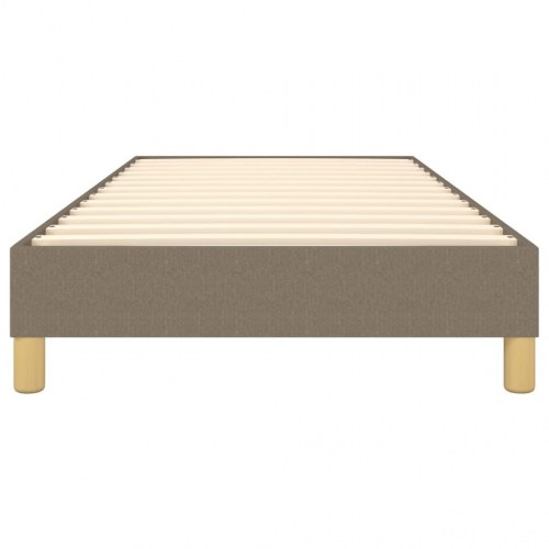 Boxspring sengeramme 90×200 cm i stof - gråbrun
