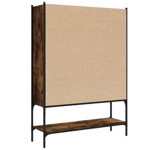 Bogreol 102x30x141,5 cm konstrueret træ røget egetræsfarve