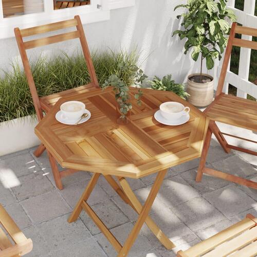 Bordplade 70x70x2,5 cm ottekantet massivt teaktræ
