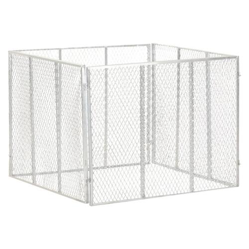 Kompostbeholder 100x100x77 cm galvaniseret jern