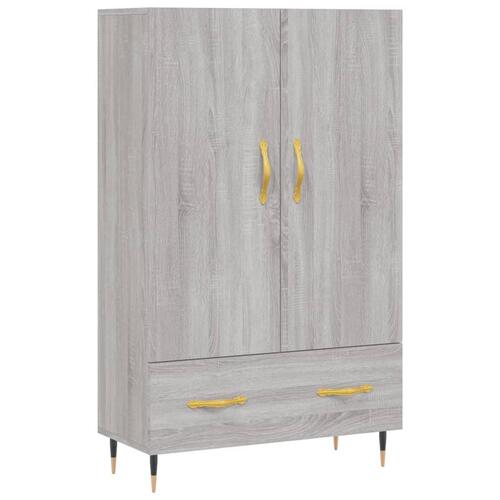 Skab 69,5x31x115 cm konstrueret træ grå sonoma-eg