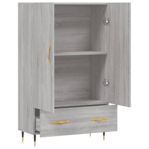 Skab 69,5x31x115 cm konstrueret træ grå sonoma-eg