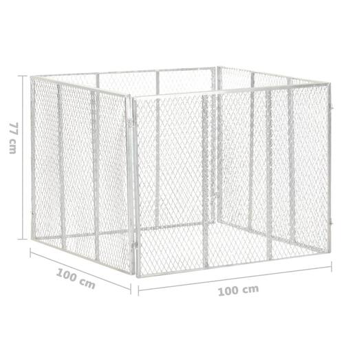 Kompostbeholder 100x100x77 cm galvaniseret jern