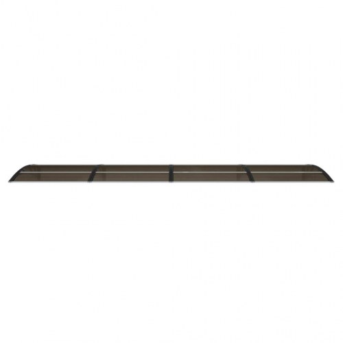 Dørmarkise 400 × 100 cm - sort polycarbonat