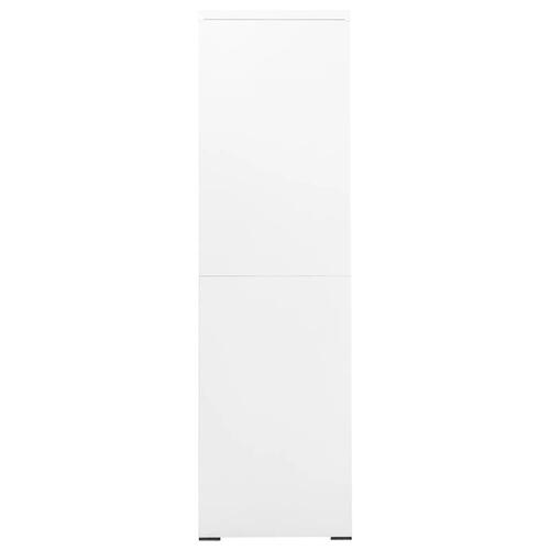 Arkivskab 90x46x164 cm stål hvid