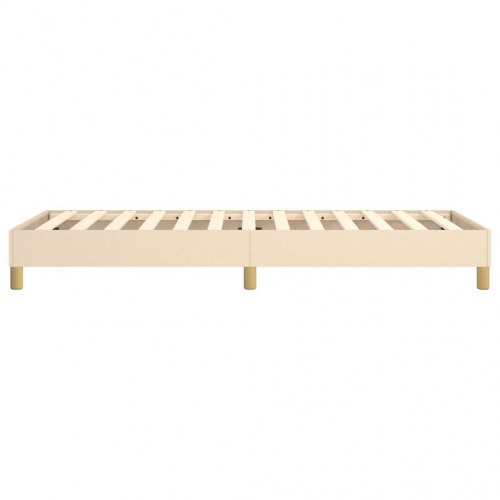 Boxspring sengeramme 90x200 cm - stof, cremefarvet