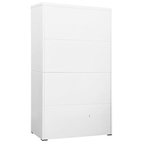 Arkivskab 90x46x164 cm stål hvid