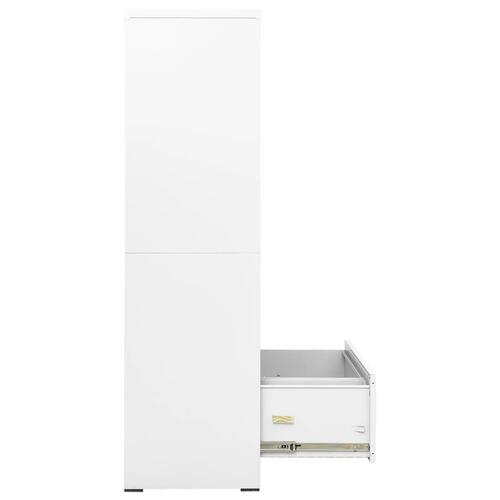 Arkivskab 90x46x164 cm stål hvid