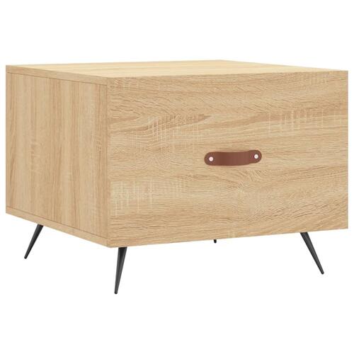 Sofabord 50x50x40 cm konstrueret træ sonoma egetræsfarve