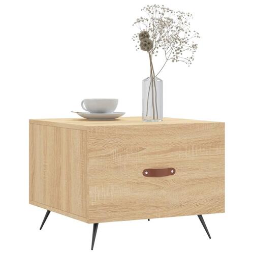 Sofabord 50x50x40 cm konstrueret træ sonoma egetræsfarve