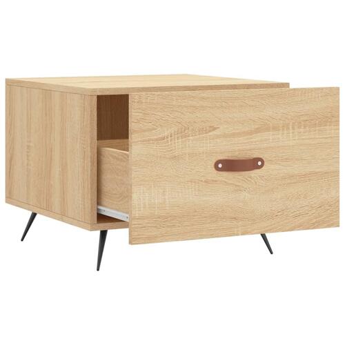 Sofabord 50x50x40 cm konstrueret træ sonoma egetræsfarve