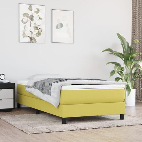 Springmadras med pocketfjedre 100x200x20 cm stof grøn