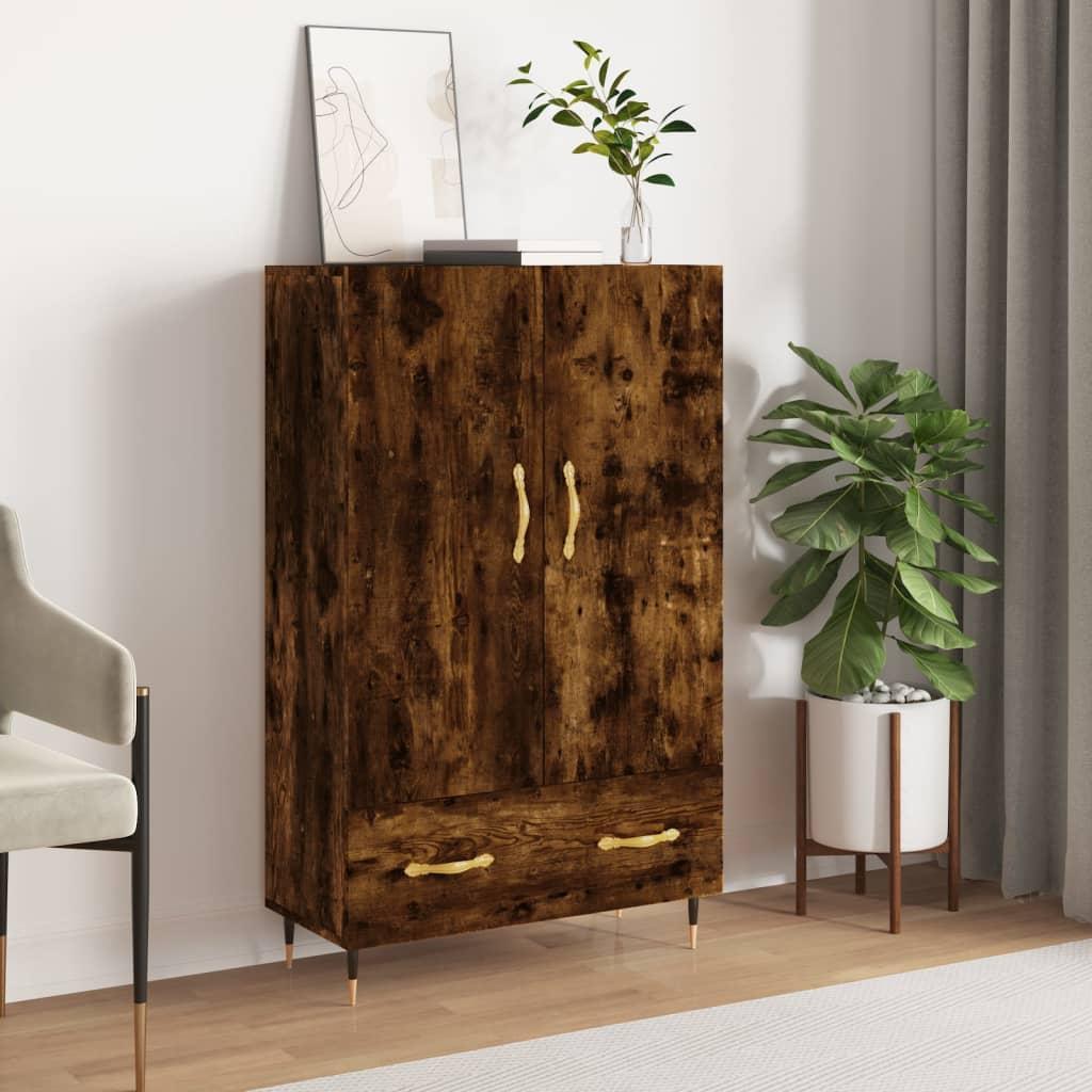 Skab 69,5x31x115 cm konstrueret træ røget sonoma-eg