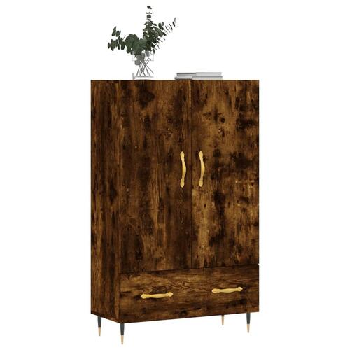 Skab 69,5x31x115 cm konstrueret træ røget sonoma-eg